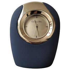 Christian Dior Desk Clock Steel Blue Blue
