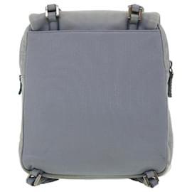 Prada-PRADA Backpack Leather Light Blue Auth fm1913-Light blue