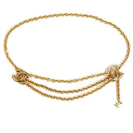 Chanel T70/80 90S CINTO ACOLCHOADO CC ACOLCHOADO Dourado