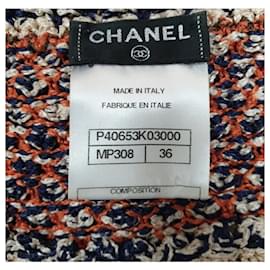 Chanel-Chanel Knitted Set Pullover Shorts Suit Sz.36\38-Multiple colors