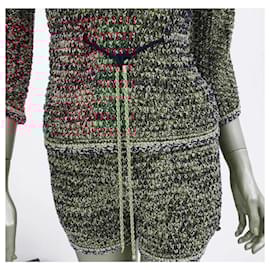 Chanel-Chanel Knitted Set Pullover Shorts Suit Sz.36\38-Multiple colors
