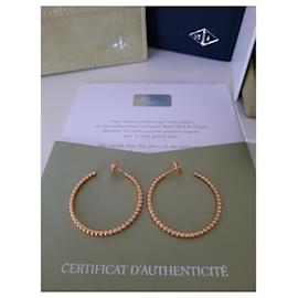 Van Cleef & Arpels-Créoles Perlée perles d'or, petit modèle, en or rose.-Doré
