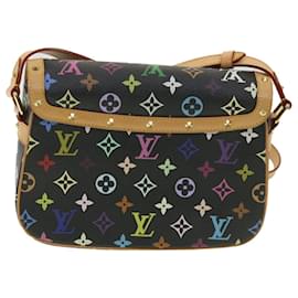 Louis Vuitton-LOUIS VUITTON Monogram Multicolor Sologne Shoulder Bag Black M92639 Auth B067a-Black