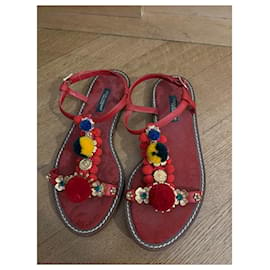 Dolce & Gabbana-Sandals-Red