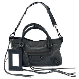 Grey Leather Balenciaga First Grey