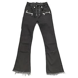 Unravel Project-Pants, leggings-Black