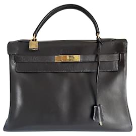 Hermès-Kelly 32 Ritorno-Marrone scuro