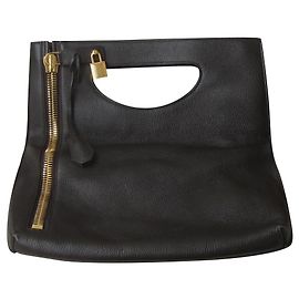 Tom Ford Alix leather handbag chocolate Chocolate