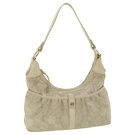 Céline-CELINE Macadam Canvas Shoulder Bag Beige Auth fm1927-Beige