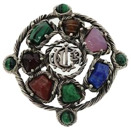 Christian Dior-Christian Dior Brooch metal Silver Auth am3560-Silvery