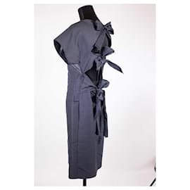 Saint Laurent-Saint Laurent Mid-Length Dress 40-Grey
