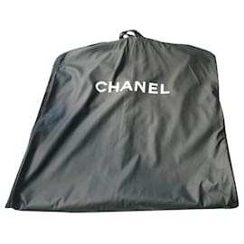 Chanel-CHANEL Housse de vêtement toile imperméable Voyage TBE-Noir