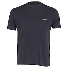 Balenciaga-Camiseta Balenciaga Logo em Algodão Preto-Preto