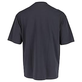 Balenciaga-Balenciaga BB Embroidered Logo T-Shirt in Black Cotton-Black