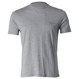 Balenciaga-Camiseta com logo Balenciaga em algodão cinza-Cinza