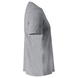 Balenciaga-Camiseta de algodón gris con logo Balenciaga-Gris
