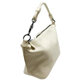 Bottega Veneta-Bottega Veneta White Leather Handbag-White