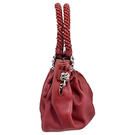 Bottega Veneta-Bottega Veneta Red Leather Handbag-Red