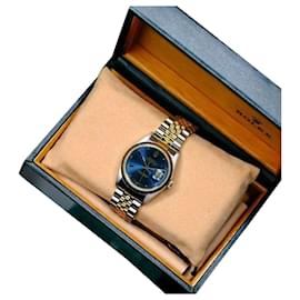 Rolex-Rolex Men's  Datejust Blue Index Dial Fluted 36mm Watch Original Box & Papers-Other