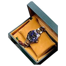 Rolex-Rolex Men's  Submariner 18k Gold & Steel Blue Dial 40mm W/original Box & Papers-Other
