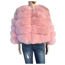John Richmond Pink Fox Fur Coat Pink