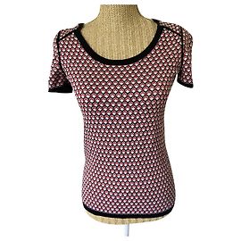 Top de manga curta Comptoir Des Cotonniers em algodão e viscose Multicor