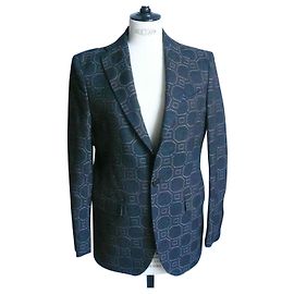 FENDI Men's chocolate brown wool jacket T46 IT Dark brown