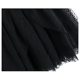 Dior-Jupe fille Dior en tulle noir à pois superposés-Noir