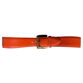 Kenzo Leather Belt Orange Orange