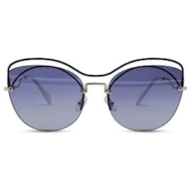 Miu Miu-Cat Eye Mint Damen Blaue Sonnenbrille SMU 50 T 60/17 145 MM-Blau