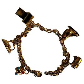 Autre Marque Pulseira de ouro amarelo 18k com berloques Dourado