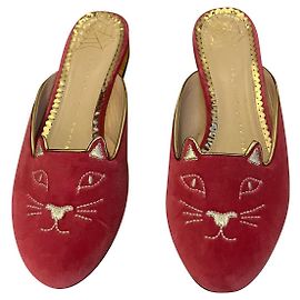 Charlotte Olympia Maultiere Fuschia