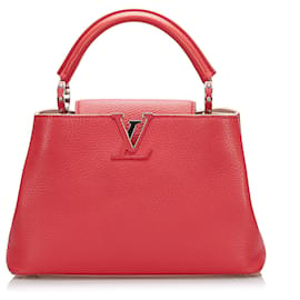 Louis Vuitton-Louis Vuitton Red Taurillon Capucines BB-Red