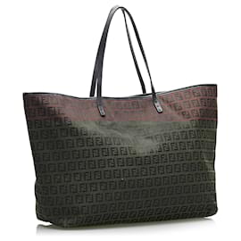 Fendi-Fendi Brown Zucchino Tote-Brown,Dark brown