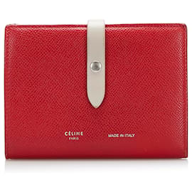 Céline-Celine Red Multifunction Strap Wallet-Red