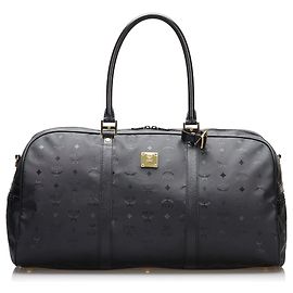 Bolsa de viagem de nylon MCM Visetos preta Preto