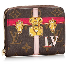 Louis Vuitton-Louis Vuitton Brown Monogram Summer Trunks Zippy Coin Purse-Brown