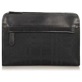 Burberry-Burberry Canvas Clutch Bag-Black