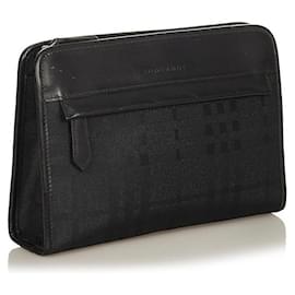 Burberry-Burberry Canvas Clutch Bag-Black