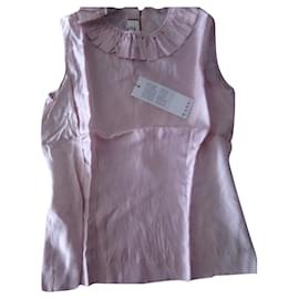Marni-Tops, camisetas sin mangas, Camisa, Camiseta, camisetas, tamaño rosa 40 ESO-Rosa