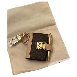 Louis Vuitton lv book key ring Brown