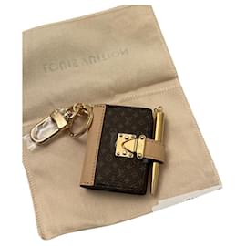 Louis Vuitton-lv book key ring-Brown