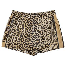 * [CHRISTIAN DIOR] Dior leopard shorts leopard print Brown Black