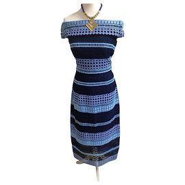 Vestido Ted Baker con hombros descubiertos azul Azul