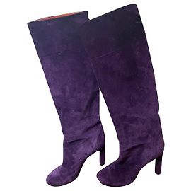 Michel Vivien Bottes daim violet Violet