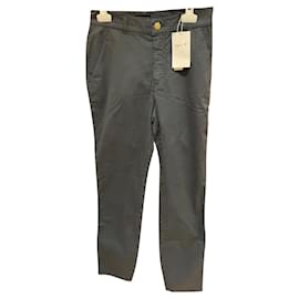 Agnès b. Grey Cotton Elastane Pants Grey