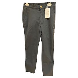 Pantalones Agnès b. Grises de Algodón Gris