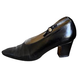 Autre Marque-Fausto Santini T Zapatos de salón negros con tira al tobillo. 38-Negro