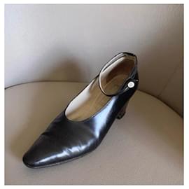 Autre Marque-Fausto Santini T Zapatos de salón negros con tira al tobillo. 38-Negro