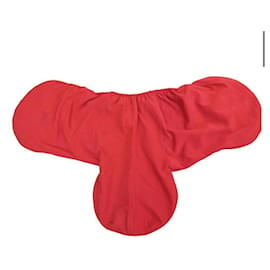 Hermès-Hermès NEW HERMES HORSES SADDLE COVER IN RED POLYESTER NEW RED SADDLE COVER-Red